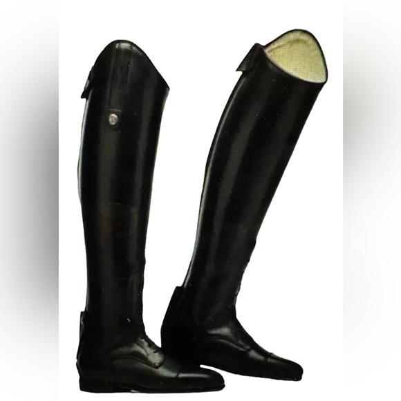Rectiligne Andover Equestrian Jump Black Tall Riding Boot Made in France Sz 9 - Picture 1 of 17